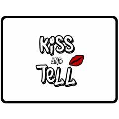 Kiss And Tell Double Sided Fleece Blanket (large)  by Valentinaart