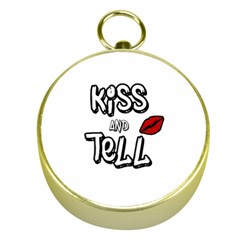 Kiss And Tell Gold Compasses by Valentinaart