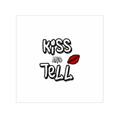 Kiss And Tell Small Satin Scarf (square) by Valentinaart