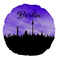 Berlin Large 18  Premium Flano Round Cushions by Valentinaart