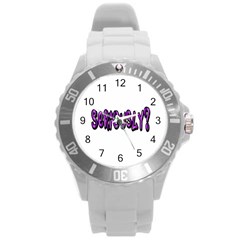 Seriously Round Plastic Sport Watch (l) by Valentinaart