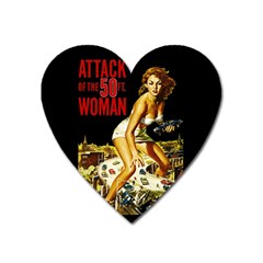 Attack Of The 50 Ft Woman Heart Magnet by Valentinaart