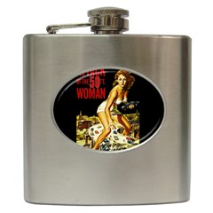 Attack Of The 50 Ft Woman Hip Flask (6 Oz) by Valentinaart