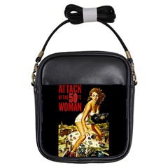 Attack Of The 50 Ft Woman Girls Sling Bags by Valentinaart