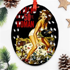 Attack Of The 50 Ft Woman Ornament (oval Filigree) by Valentinaart