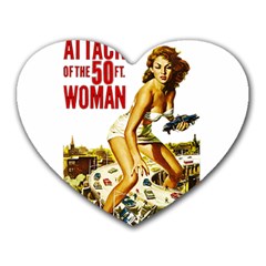 Attack of the 50 ft woman Heart Mousepads