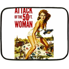 Attack of the 50 ft woman Fleece Blanket (Mini)