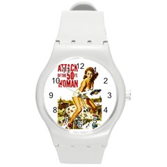 Attack of the 50 ft woman Round Plastic Sport Watch (M)