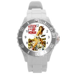 Attack of the 50 ft woman Round Plastic Sport Watch (L)