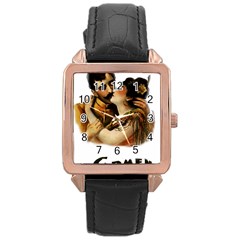 Carmen Rose Gold Leather Watch  by Valentinaart