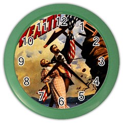 The War Of Wealth Color Wall Clocks by Valentinaart