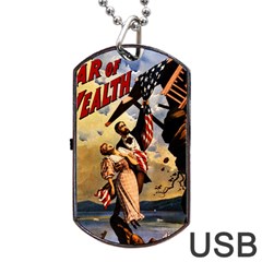 The War Of Wealth Dog Tag Usb Flash (two Sides) by Valentinaart