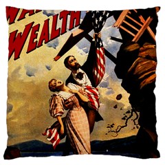 The War Of Wealth Large Cushion Case (one Side) by Valentinaart