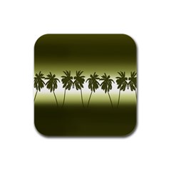 Tropical Sunset Rubber Square Coaster (4 Pack)  by Valentinaart