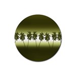 Tropical sunset Rubber Coaster (Round)  Front