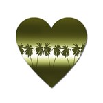 Tropical sunset Heart Magnet Front