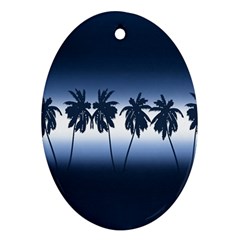 Tropical Sunset Ornament (oval) by Valentinaart