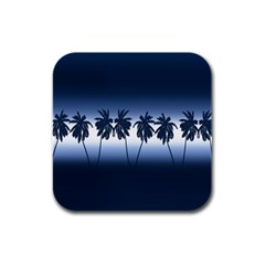 Tropical Sunset Rubber Square Coaster (4 Pack)  by Valentinaart