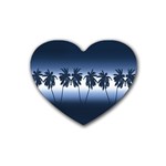 Tropical sunset Heart Coaster (4 pack)  Front