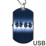 Tropical sunset Dog Tag USB Flash (Two Sides) Front