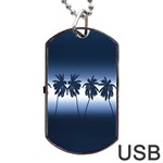 Tropical sunset Dog Tag USB Flash (Two Sides) Back