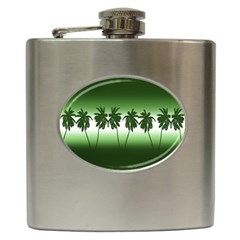 Tropical Sunset Hip Flask (6 Oz) by Valentinaart