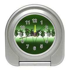 Tropical Sunset Travel Alarm Clocks by Valentinaart