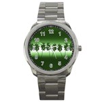 Tropical sunset Sport Metal Watch Front