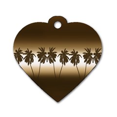 Tropical Sunset Dog Tag Heart (two Sides) by Valentinaart