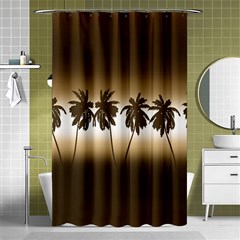 Tropical Sunset Shower Curtain 48  X 72  (small)  by Valentinaart