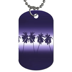 Tropical Sunset Dog Tag (one Side) by Valentinaart