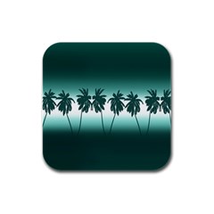 Tropical Sunset Rubber Square Coaster (4 Pack)  by Valentinaart