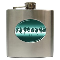 Tropical Sunset Hip Flask (6 Oz) by Valentinaart