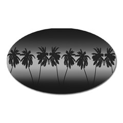 Tropical Sunset Oval Magnet by Valentinaart