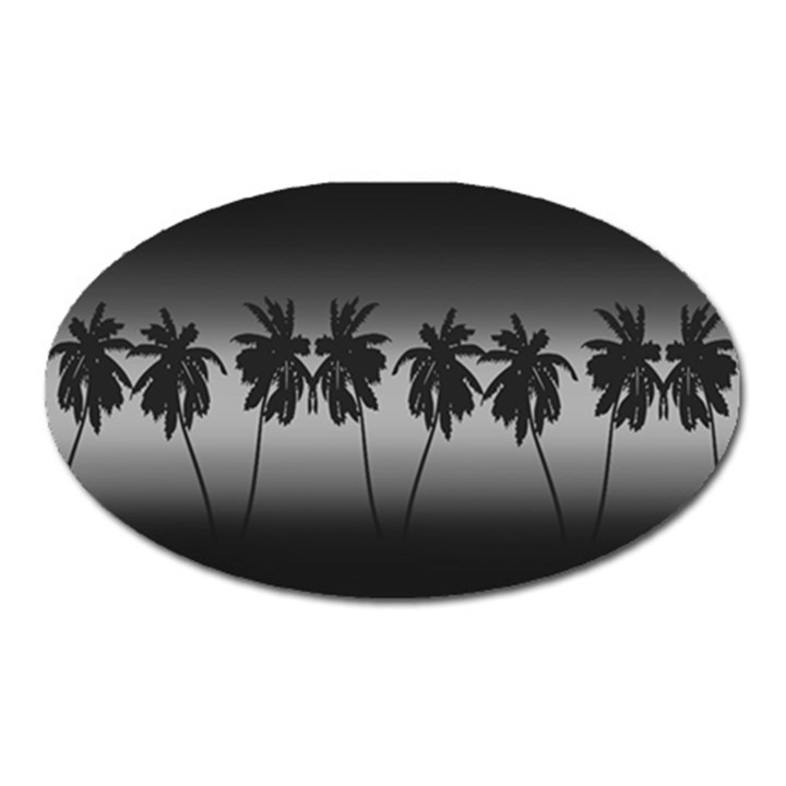 Tropical sunset Oval Magnet