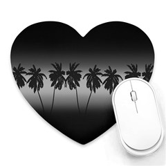 Tropical Sunset Heart Mousepads by Valentinaart