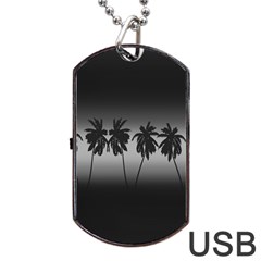 Tropical Sunset Dog Tag Usb Flash (two Sides) by Valentinaart