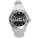 Tropical sunset Round Plastic Sport Watch (L) Front