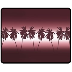 Tropical Sunset Fleece Blanket (medium)  by Valentinaart