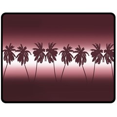 Tropical Sunset Double Sided Fleece Blanket (medium)  by Valentinaart