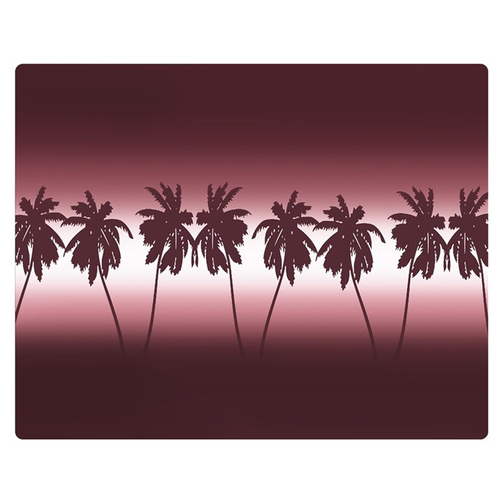 Tropical sunset Double Sided Flano Blanket (Medium) 