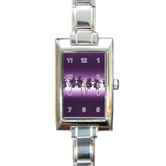 Tropical Sunset Rectangle Italian Charm Watch by Valentinaart