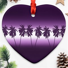 Tropical Sunset Ornament (heart) by Valentinaart