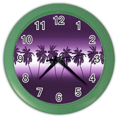 Tropical Sunset Color Wall Clocks