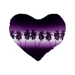 Tropical Sunset Standard 16  Premium Heart Shape Cushions by Valentinaart