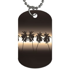 Tropical Sunset Dog Tag (one Side) by Valentinaart