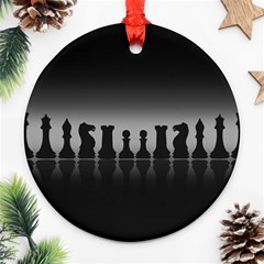 Chess Pieces Round Ornament (two Sides) by Valentinaart