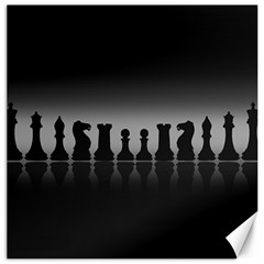 Chess Pieces Canvas 12  X 12   by Valentinaart