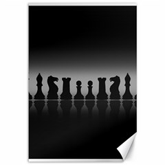 Chess Pieces Canvas 12  X 18   by Valentinaart