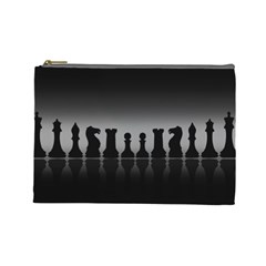 Chess Pieces Cosmetic Bag (large)  by Valentinaart